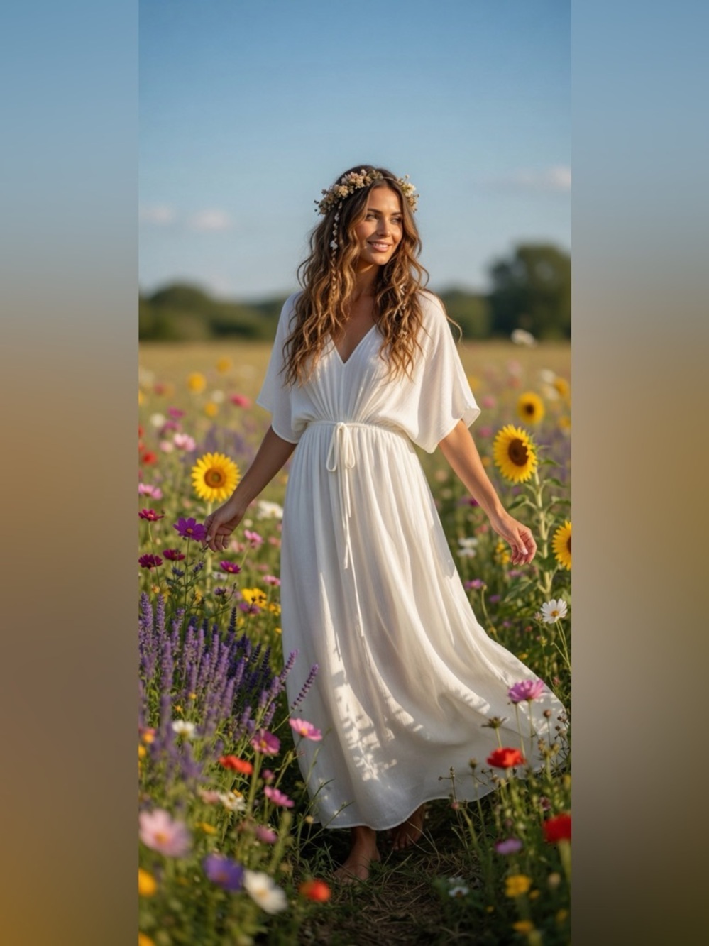 Just Fab Elegant White Maxi Dress NWT